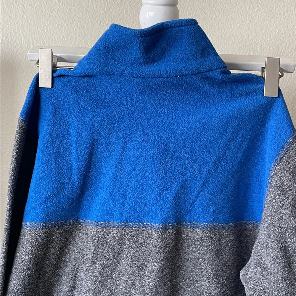 The North Face Boys Large 14/16 Blue & Gray Half Zip Fleece Pullover